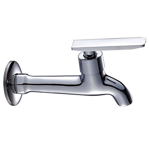 Grifo de latón para baño de agua fría de 13,7 cm de largo, para piscina, lavadero de manos, cromado Cover
