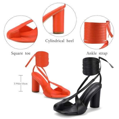 Image of perixir Gold Heels for Women, High Heels with Spiral, 4.17 inch Stiletto Heeled Sandals for Dressy Women, Lace Up Sandals Comfortable Slingback Sandal