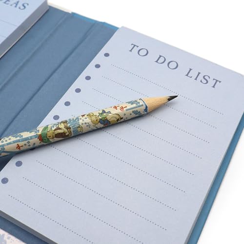 Robert Frederick Peter Rabbit Tall Notepad and List Set including Pencil - Forest Picnic Design, Blue - Image 3