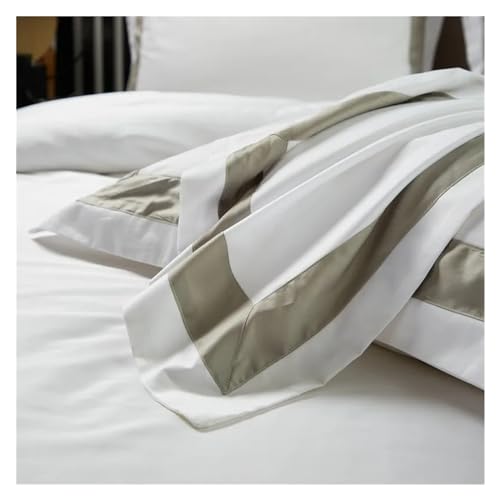 Ensemble de literie anti-plis en coton deluxe blanc 600TC pour un sommeil réparateur
