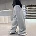 Boys Sweatpants Baggy Seam Wide Leg Sweat Pants Casual Drawstring Elastic Waist Trousers Fashion Loose Athletic Slacks