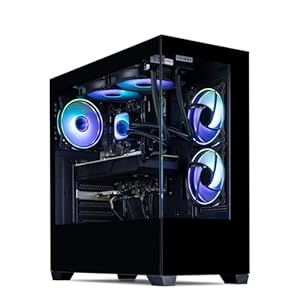 HORIZON Gaming PC Tower | AMD Ryzen 7 5700X | RADEON RX 9070 16GB | 32GB 3200Mhz RAM | 2TB NVMe SSD | AIO Liquid Cooler | ARGB Black Gaming PC Case | B550 WIFI-6 Motherboard | VR Ready | Windows 11