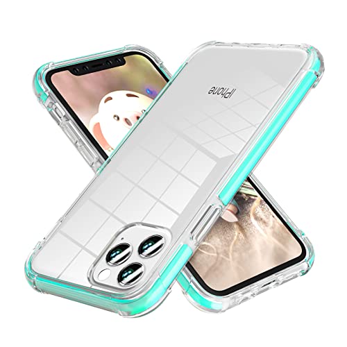 iPhone 11 Pro Clear Case Clear Premium Hard PC Back Cover with Soft Crystal Corners Rubber Bumper Shockproof Protective Case for Apple 2019 New iPhone 11 Pro 5.8 inch (Green)