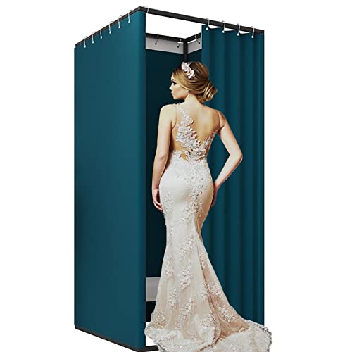 AMSXNOO Cabine D'essayage, Magasin De Vêtements Salle D'essayage, Vestiaire Portable D'intimité, Vestiaire Casier for Centres Commerciaux Et Bureaux… (85X85X200CM, Blue)