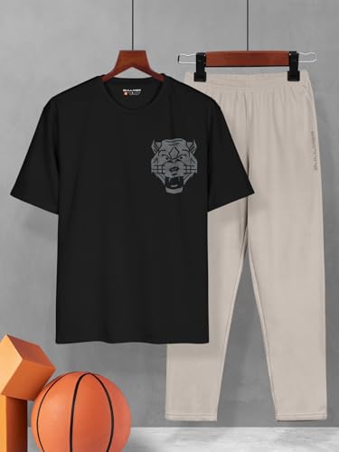 Image of BULLMER Trendy Clothing Set with Oversized T-Shirt & Pants Co-ords for Men