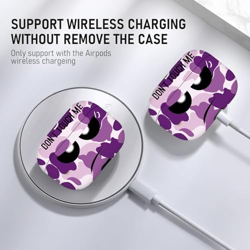 Image of Compatible with Airpods Pro 3 Case(2025),Don't Touch Me for Airpods Pro 3rd Generation Cases Cover with Lanyard Soft Silicone Cute Shockproof Cover for Women Men