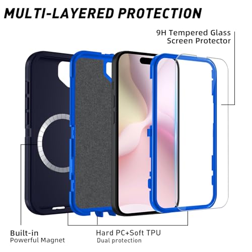 Teayoha for iPhone 16e / 17e Case, 3-Layer Protection with Screen Protector - image 3