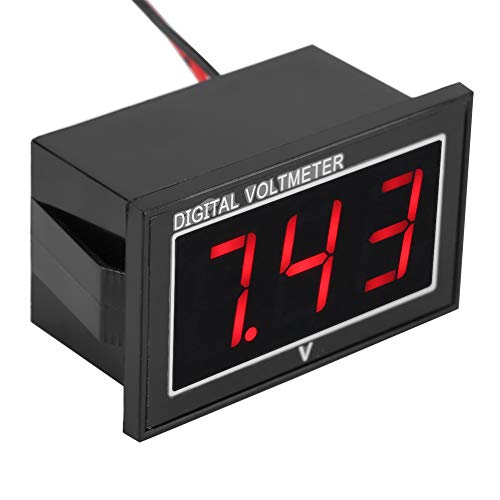 Image of Jeanoko LED DC Voltmeter, Digital Display Voltage Meter Panel High Precision Voltmeter with 0.56-Inch 3-Digit LED Display(DC2.5-30V-red)