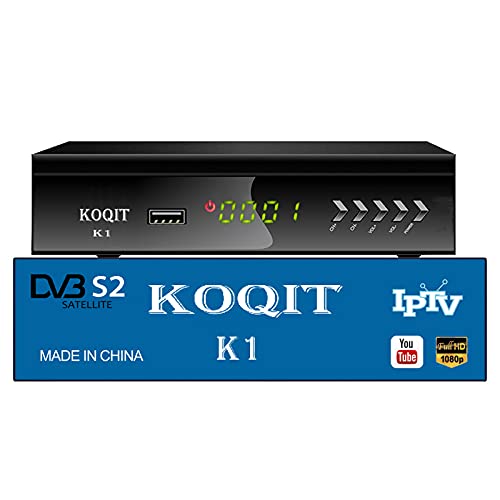 Koqit Fta Satellite Receiver DVB-S2 Galaxy 19 Clear YouTube tv Box Free to Air DVB S2 Satellite Television Receivers Dvr Recorders Digital tv Dish Receiver Sat Finder Records Playback WiFi Decoder