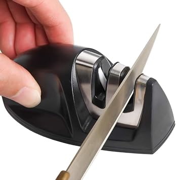 Start-JP Sharpener, Knife Sharpener, Tungsten Steel, Ultra Lightweight, Convenient, 2-Stage Sharpening System, Knife Sharpener, Coarse Sharpening, Fine Sharpening, Diamond Coating, Easy to Sharp,