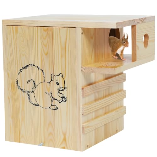 Widened Wooden Squirrel House...