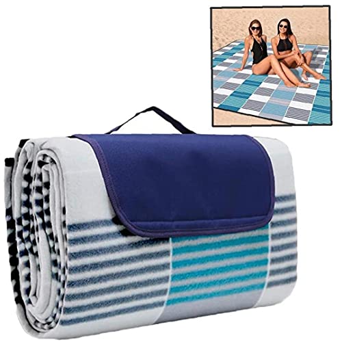 Couverture de pique-nique tapis pliable de plage avec sangle de sol - 4