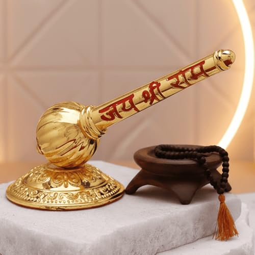 Image of VAMA Protection & Strength Combo | Siddh Hanuman Ji Gada & Karungali Mala Original 108 Beads - Authentic Hindu Temple Energized Spiritual Set for Power, Focus, Strength & Protection