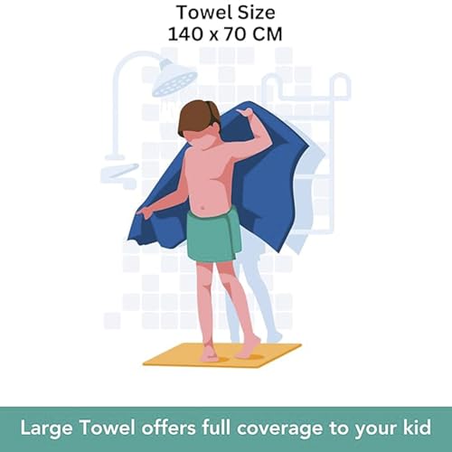 Image of MAXOSHINE Microfiber Kids Bath Towels Quick Dry Super Absorbent Super Soft Bath Towel for Babies Toddler-Baby Towel for Boys and Girls, Mini