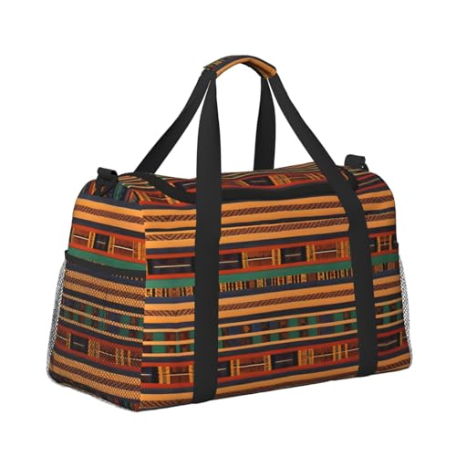 african weaving print Weekender Overnight Carry On Bag Gym Luggage Bag Duffel Bag for Travel Women3