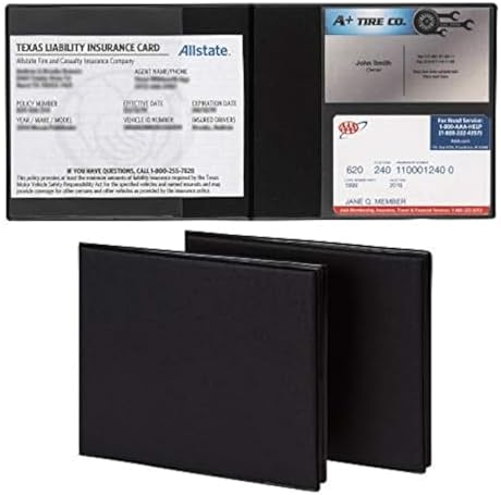 Amazon.com: Samsill 2 Pack Car Registration and Insurance Holder, 5.25 ...