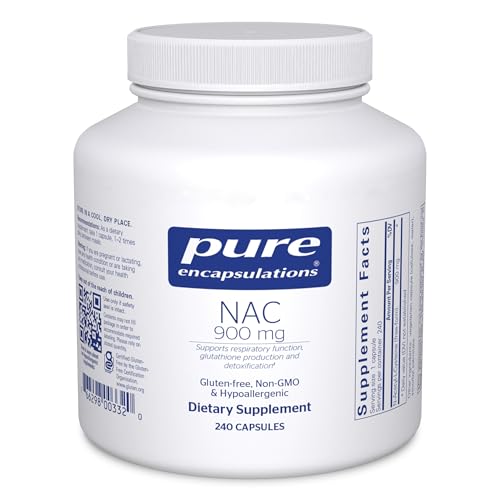 Pure Encapsulations NAC 900 mg - N-Acetyl Cysteine Amino Acid Supplement for Lung & Immune Support, Liver & Antioxidants* - 240 Capsules