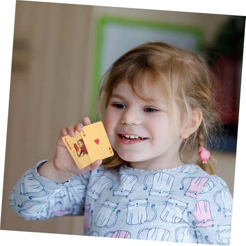 Mini Spielkarten für Tragbare Pokerkarten in Goldoptik Leicht und Robust Geeignet für Puppenhäuser DIY Basteln Partydeko und Spiele Unterwegs – Bild 7