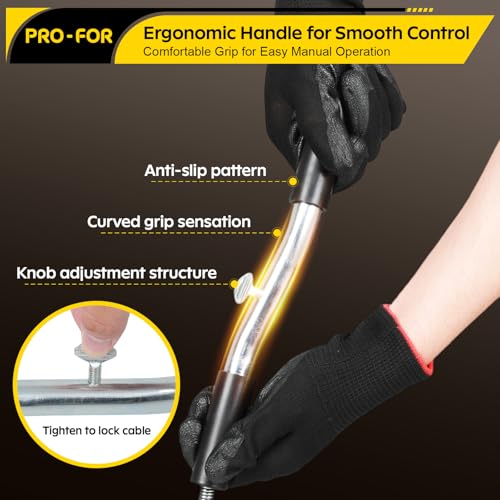 Image of 25FT Handheld Drain Auger, Heavy Duty Plumbing Snake for Clogged Drains, 3 /8 Inch Diameter Manual Drain Cleaner for Sink, Bathtub, Shower & Kitchen Pipes