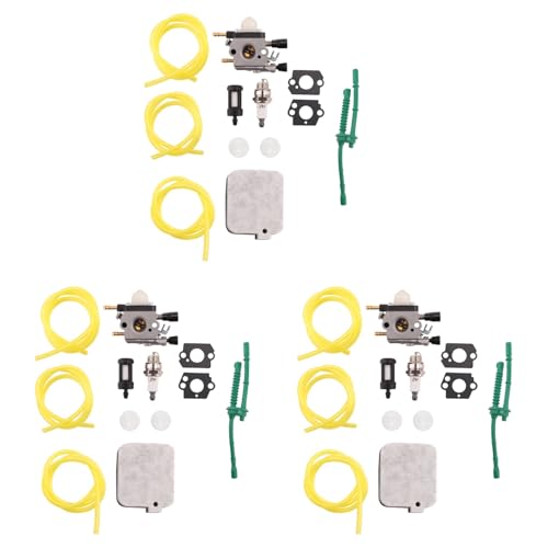 Hndhbfgrt 3X Carburador BG55 para BG45 BG65 BG85 Soplador de Hojas C1Q-S68 C1Q-S68G con Kit de Ajuste del Filtro de Aire