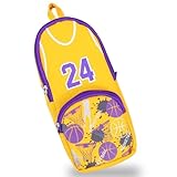 CRTLNYH Astuccio per giocatore di pallacanestro, basket star player Portapenne Doppia cerniera,Forniture de Scuola e Ufficio Basketball di Cancelleria (22 * 9 * 6cm) (Giallo 24)