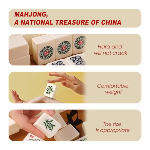 Set Profesional Tradicional Mahjong Chino 146 Fichas miniatura 2