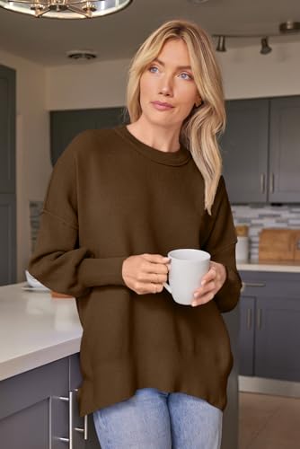 Image of EFAN Womens Oversized Sweaters Batwing Sleeve 2026 Fall Fashion Outfits | Trendy Chunky Knit Pullover, Slouchy Fit Clothes, Cozy Layering Essentials, Cute Winter Clothing, Comfy Casual Daily Wear