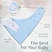 KiddyCare Baby Bibs for Drooling and Teething Baby Girls/boys | Bandana Bibs for Eating, Washable Bibs for Newborn Babies | Organic Cotton Bibs for Infants, Feeding Bibs Waterproof 8|Pack