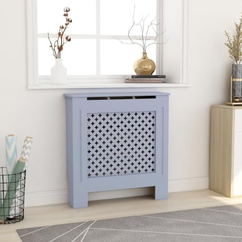 NQJIBUE Artículo-Cubierta de radiador MDF gris 78 cm, accesorios para electrodomésticos, accesorios de radiador de calefacción