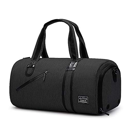 JNJ Bolsa Deporte Mujer Bolsas Gimnasio De Mochila Deporte Bolsos De Viaje De Fin De Semana Bolso De Niña Impermeable (Color : Black)