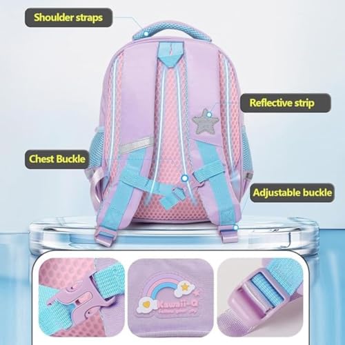 Image of Cots and Cuddles Cute Kawaii Bunny Soft Toy Large Capacity Backpack Bag for Primary School Girl Kids