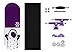 Teak Tuning 32mm Pro Fingerboard Heat Transfer Graphic Complete - Fully Assembled with Pro Level Parts - Pro Shaped Wood Deck (34x97mm), UltraSpin Wheels, Prodigy Trucks - Purple Yeti