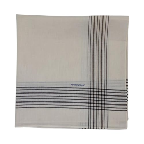 Image of Peter England Men's Cotton Pastel Handkerchief (Multicolour)- Pack of 3