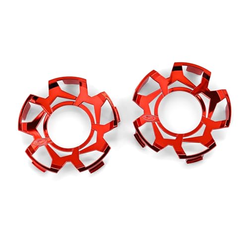 Duratrax Clip-Lck Whl Face Red Chrm for Ripper 5.7 Whl 2 DTX2818 RC Tire