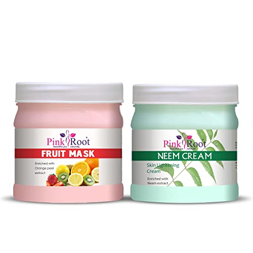 Image of Pink Root Fruit Mask 500gm with Neem Cream 500gm