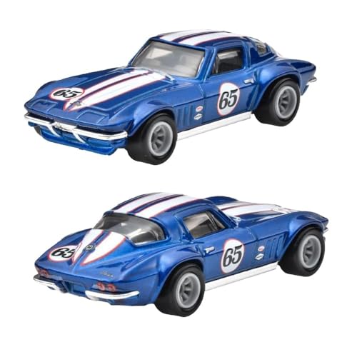 Hot Wheels Pack 2 Mini Autos 1:64 Corvette Azul miniatura 2