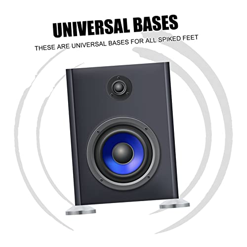 Base de altavoz de acero al carbono Uonlytech, soportes antivibración grises, pack de 4 7