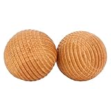 Wooden Hand Exercise Balls Ergonomic Relaxation Textured Palm Massage Balls Beech Wood for Men Women Home Office Travel