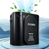 RAMN Portable Black Clip-On Waist Fan 10000mAh