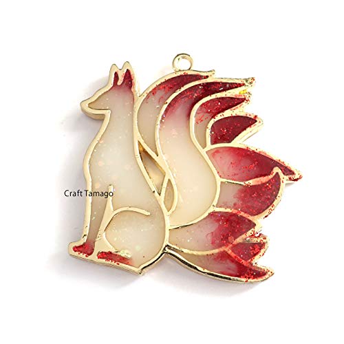 Amazon | Craft Tamago 【1個】レジン枠 空枠 九尾 狐 横向き