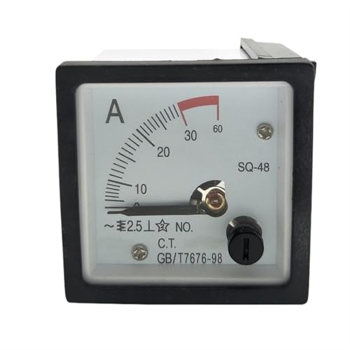 Ampèremètre analogique AC 0-30A cadran carré SQ-48 pour tableau électrique