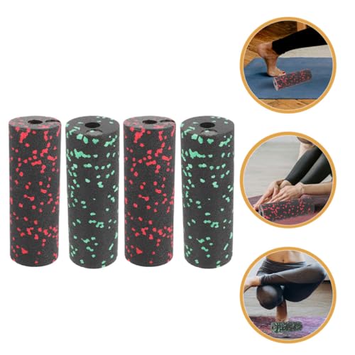 Healeved 4 piezas de Foam Rollers compactos para relajación muscular, cilindros de masaje livianos para entrenamiento físico, pequeños rodillos de masaje muscular portátiles para gimnasio en casa y ejercicio miniatura 7