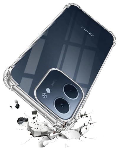 Image of Jkobi Shockproof Crystal-Clear Back Cover for Oppo A5X (Anti Yellow Case | Drop & Camera Protection | Hard Polycarbonate)