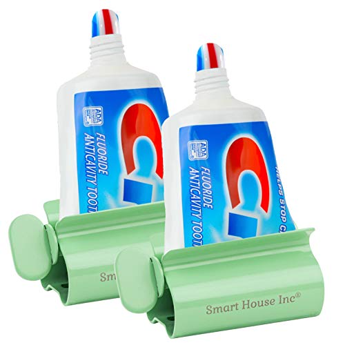 Image of Toothpaste Squeezer Tube Roller Stainless Steel Tube Squeezer Rollers, Saves Toothpaste, Creams, Puts an end to Waste (Green)