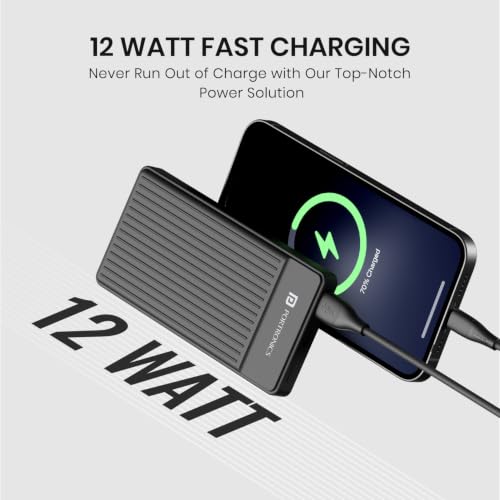 Portronics Luxcell B12 10,000mAh Power Bank Black - Image 4