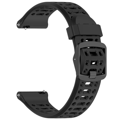 Correa silicona 20mm para reloj COROS APEX 42mm negra miniatura 3