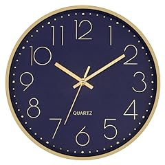 Foxtop Modern Wall Clock 12 Inch Silent Non Ticking Battery Operated Round Quartz Gold Wall Clock photo Foxtop Modern Wall Clock 12 Inch Silent Non Ticking Battery Operated Round Quartz Gold Wall Clock