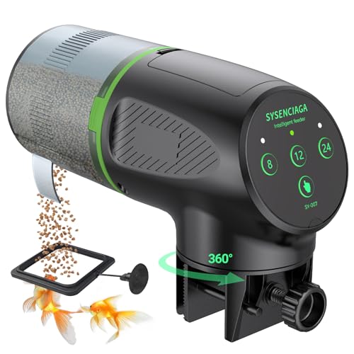 Automatic Fish Feeder for Aquarium, Auto Food Dispenser with Timer, 200 ml Fish...