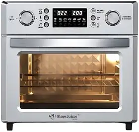 Forno Air Fryer com Espeto Giratório para Churrasco, 12L, 1800W, Timer, Inox Antiaderente, Sem Óleo