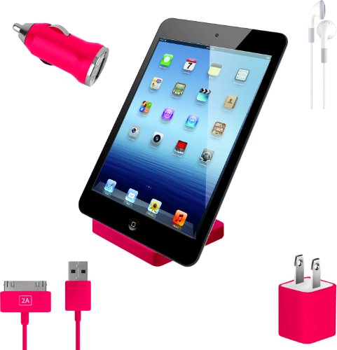 VIBE Tablet Charger Combo Kit para iPad 1/2/3 rojo miniatura 1